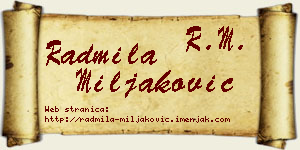 Radmila Miljaković vizit kartica
